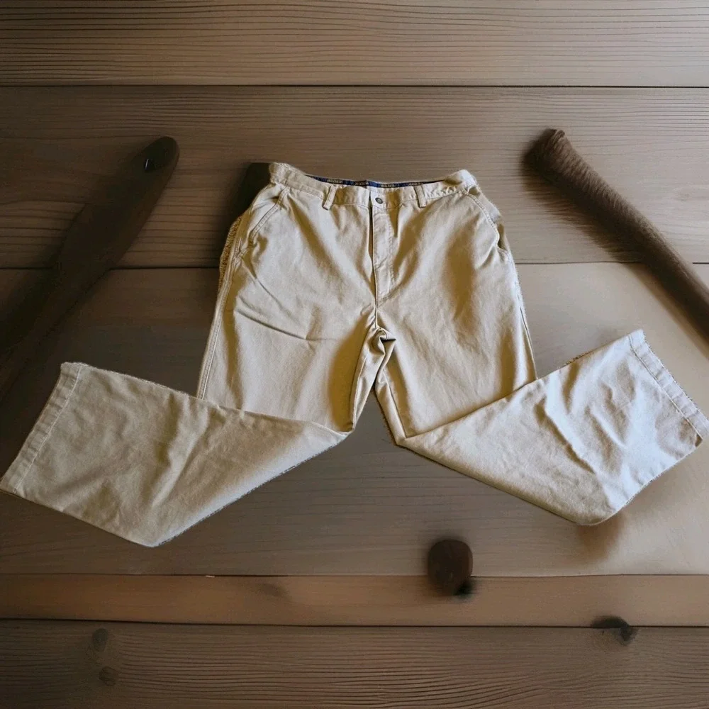 Woolrich Pants Mens 36x30 100% Cotton‎ Nomad Midweight Canvas Khaki Beige Chino